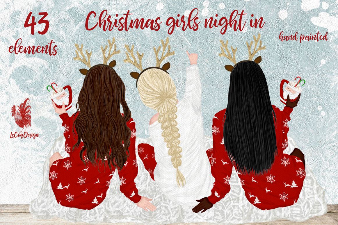 Christmas clipart, Girls Clipart, Planner Girls,Custom Girls example image 1