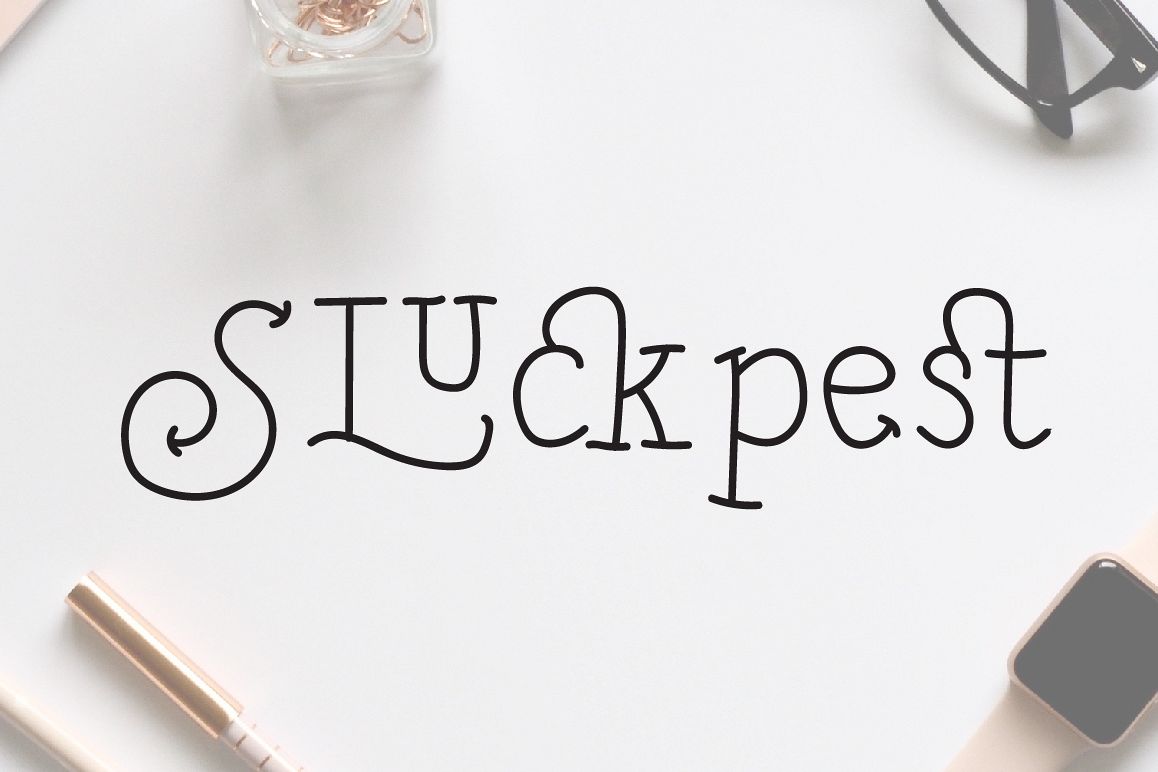 Sluckpest Font example image 1