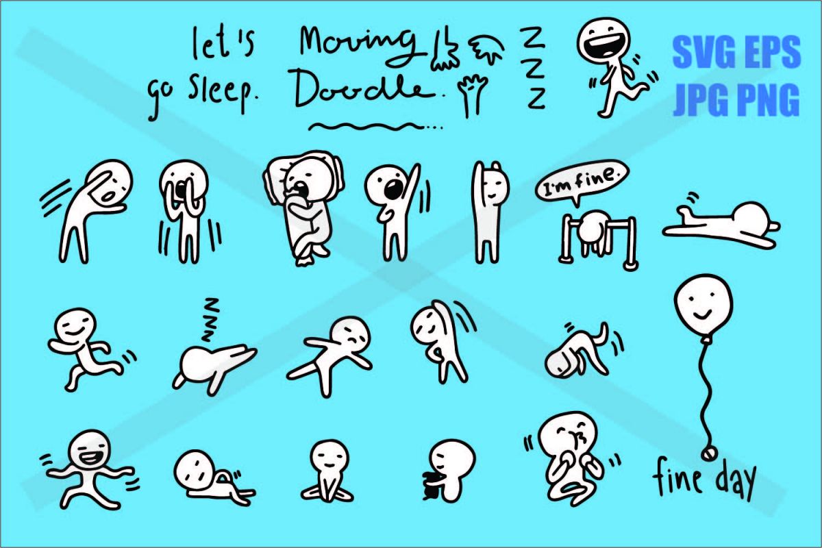 Doogle Simple Guy Everyday Life - SVG EPS JPG PNG example image 1