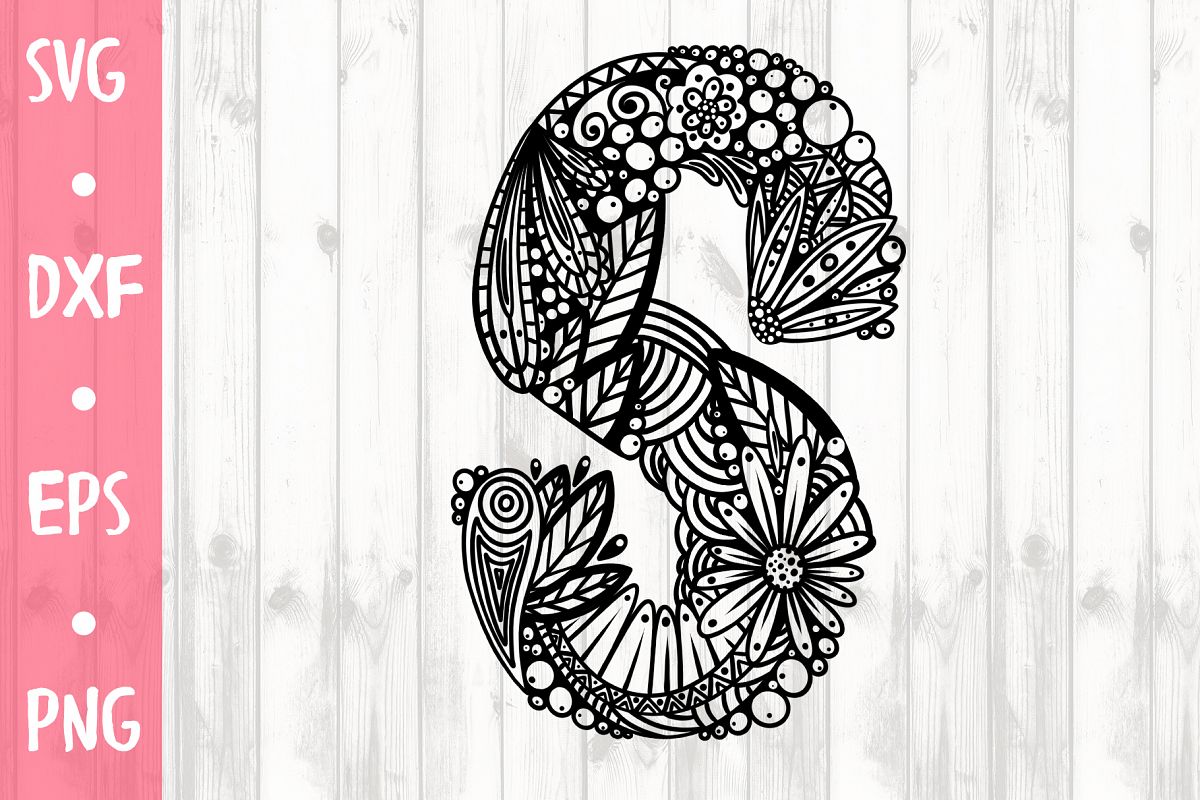 LETTER S SVG CUT FILE example image 1