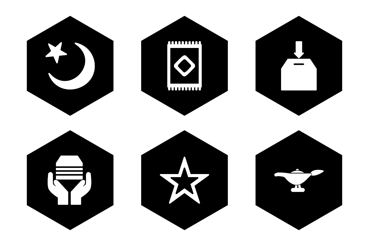 Set Of Ramadan Icons example image 1