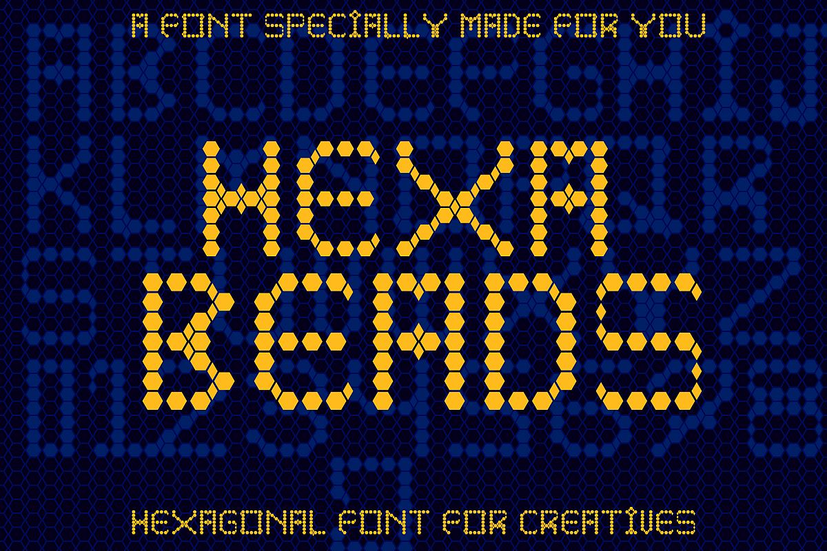 Hexa beads - A Fun Pixel Font example image 1