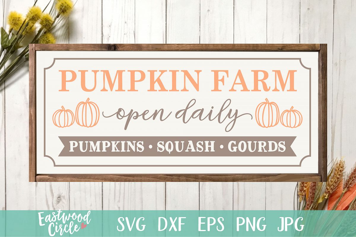 Pumpkin Farm - Fall SVG File for Signs example image 1
