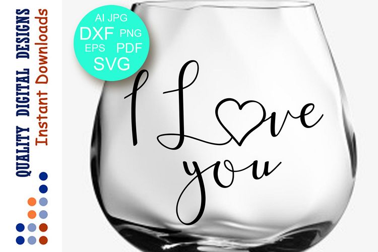 I love you sign svg files Valentines day example image 1