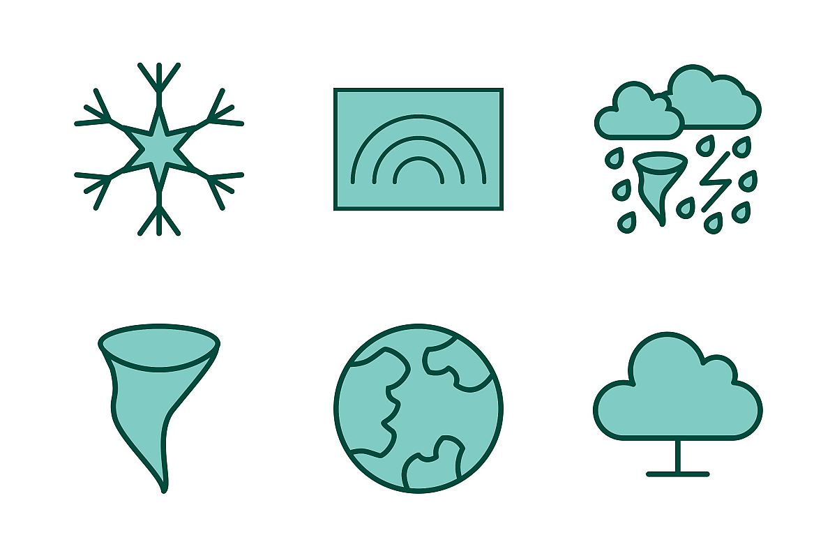 Set Of Weather And Season Icons example image 1