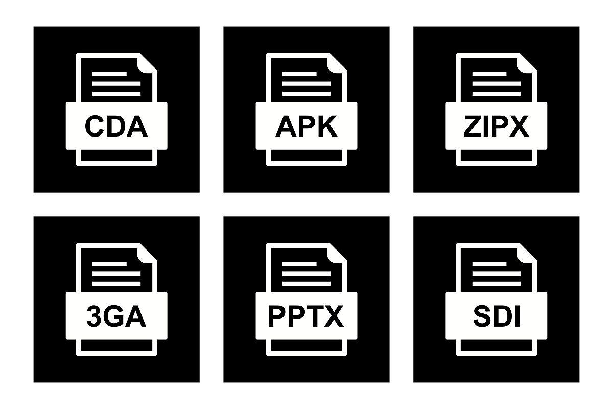 Set Of File Formats Icons example image 1