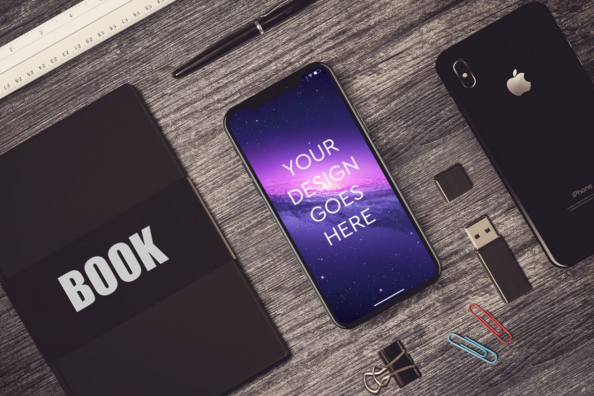 Apple iPhone X Mock-up #8 example image 1