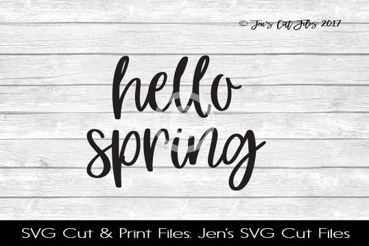 Hello Spring SVG Cut File example image 1