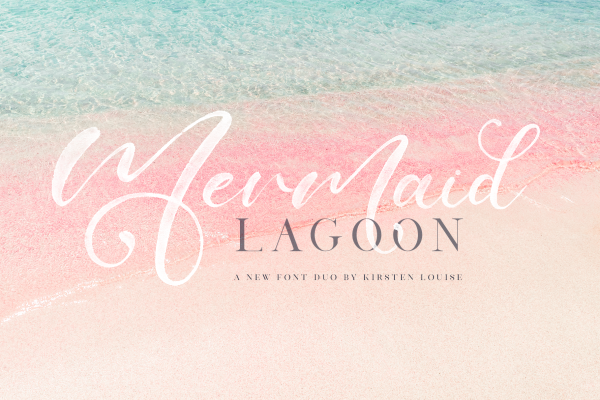 Mermaid Lagoon SVG Font Duo example image 1