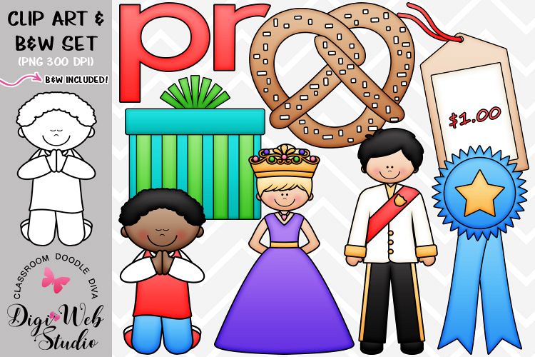 Clip Art / Illustrations - R Blends - pr Phonics example image 1