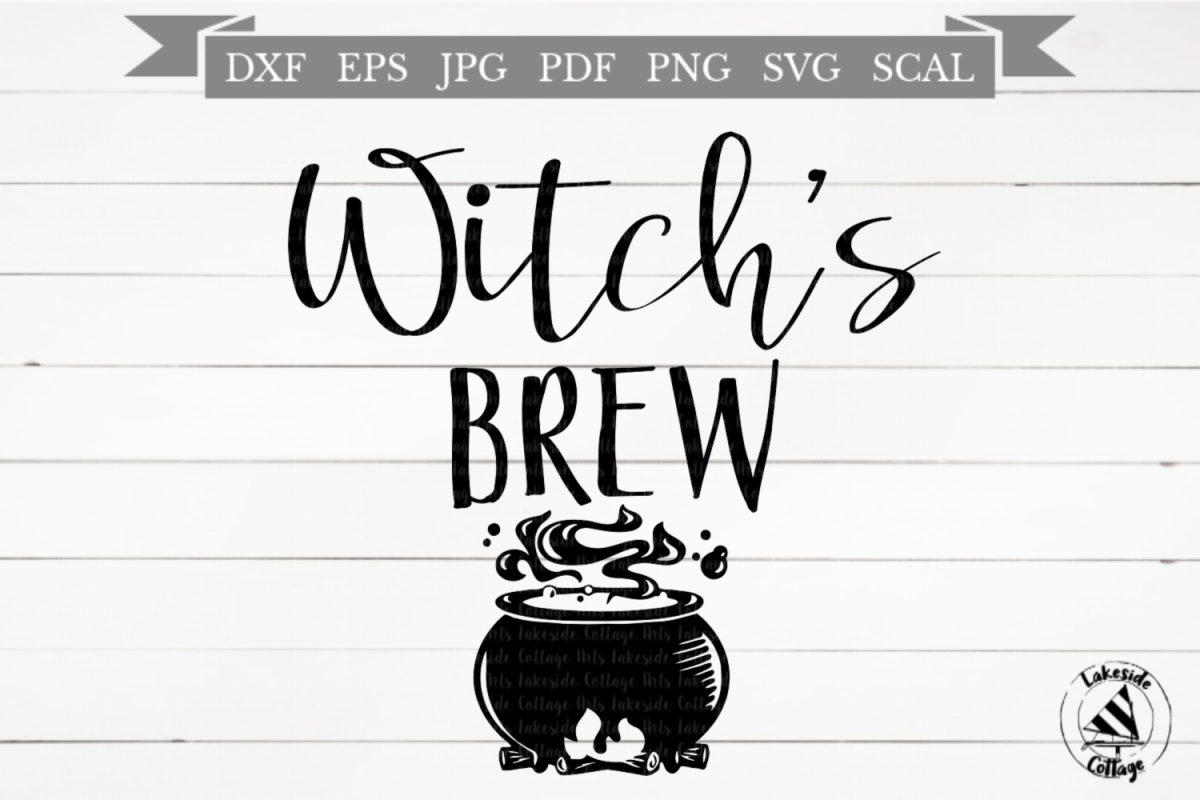 Witch's Brew Coffee and Tea Halloween SVG Design example image 1