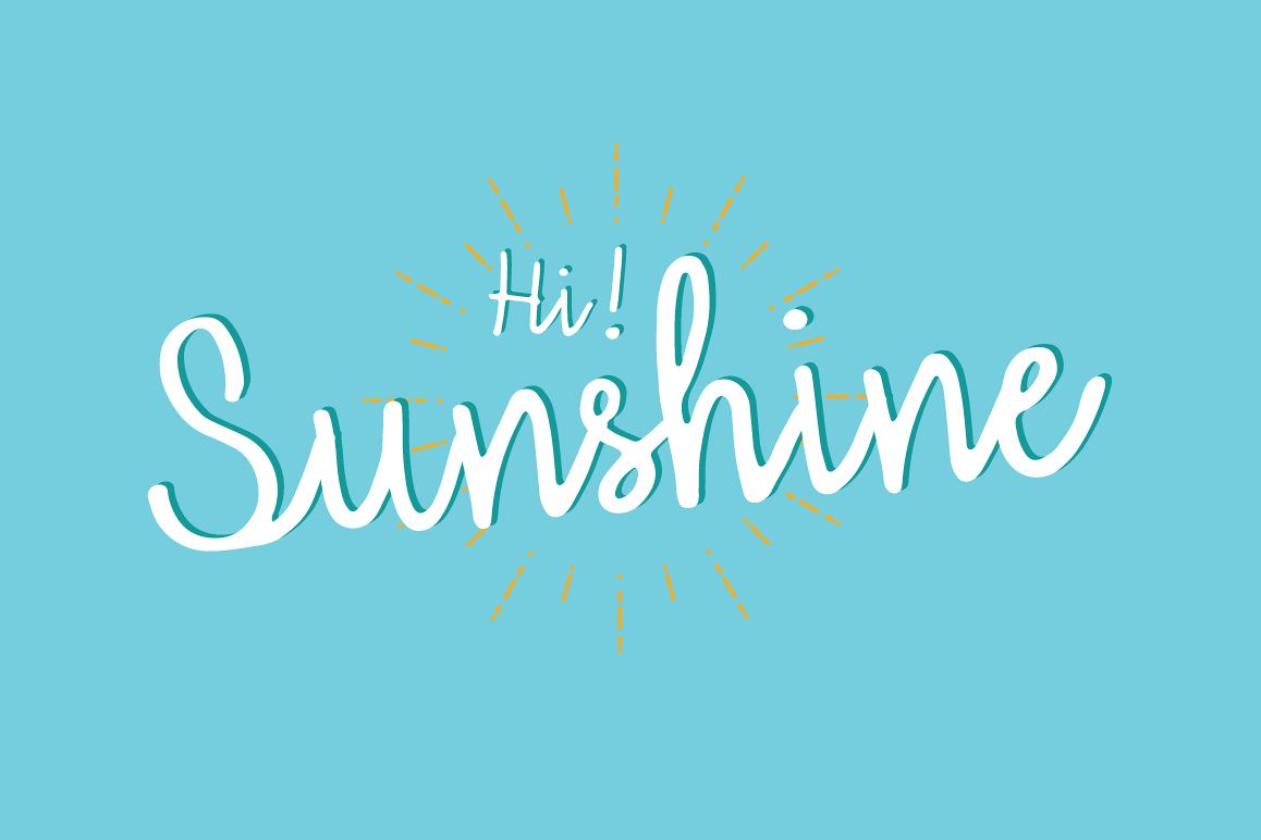 Hi Sunshine | Script font example image 1