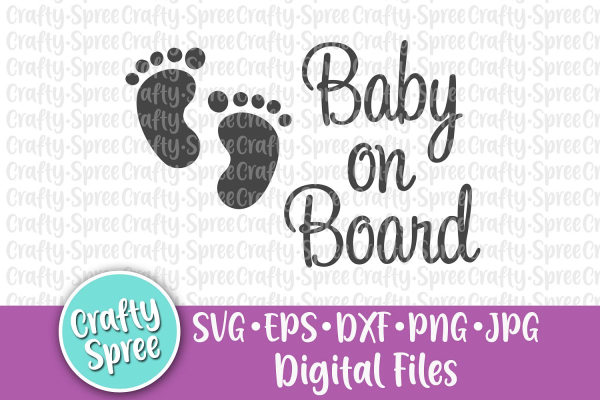 Baby on Board SVG DXF Design Element Sublimation example image 1