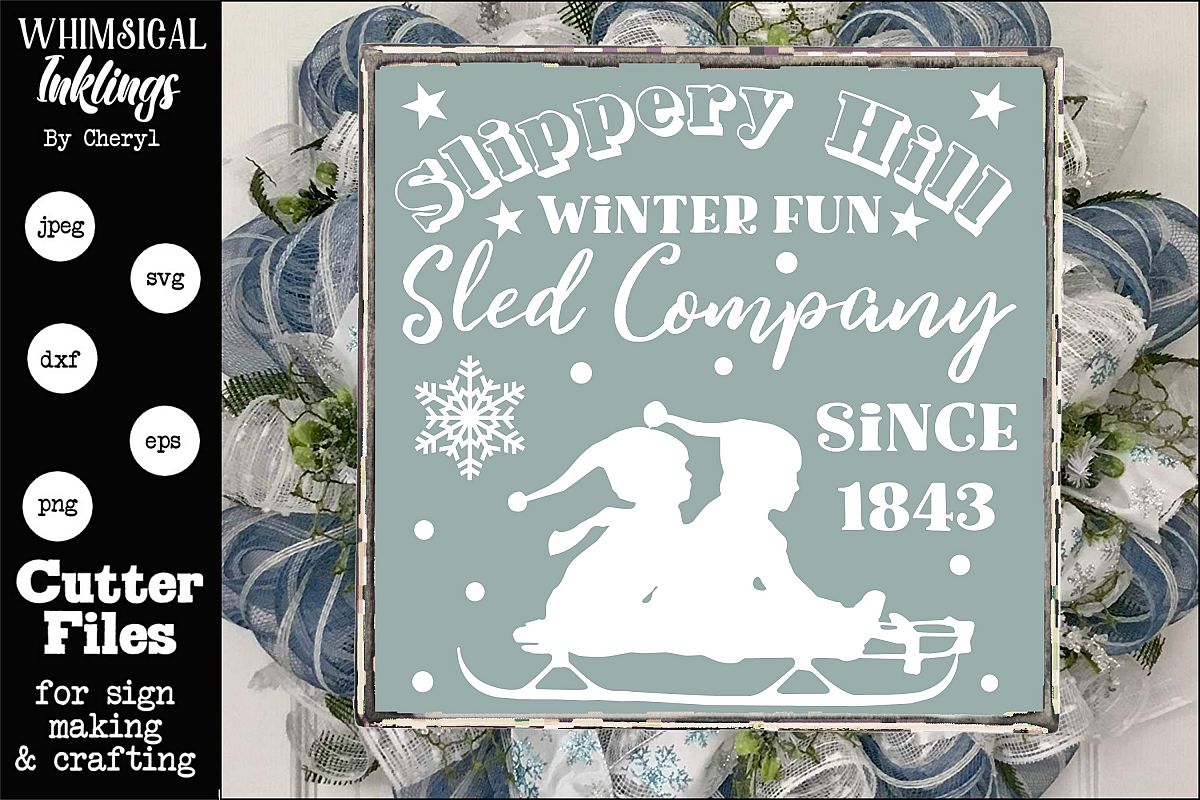 Slippery Hill Sled Company SVG example image 1