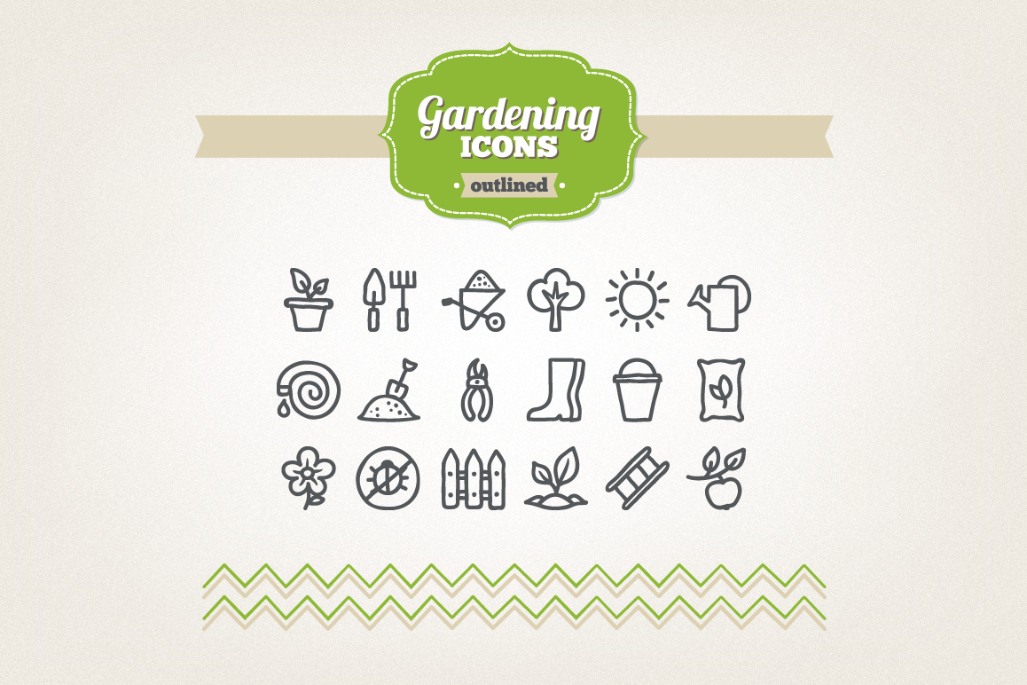 Hand Drawn Gardening Icons example image 1