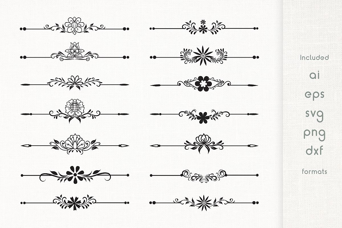 Handmade Floral Deviders Set example image 1