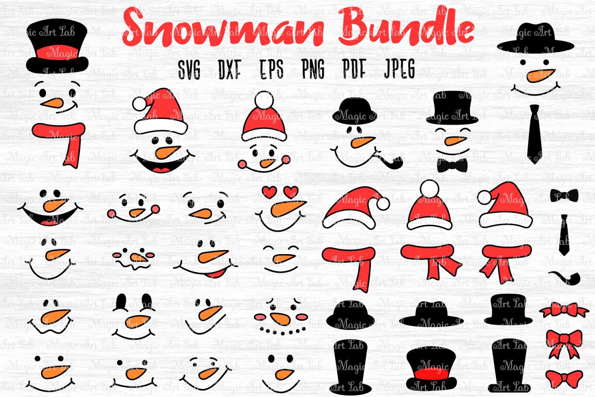 Download Snowman face SVG, Christmas Svg, Snowman svg, Snowman bundle