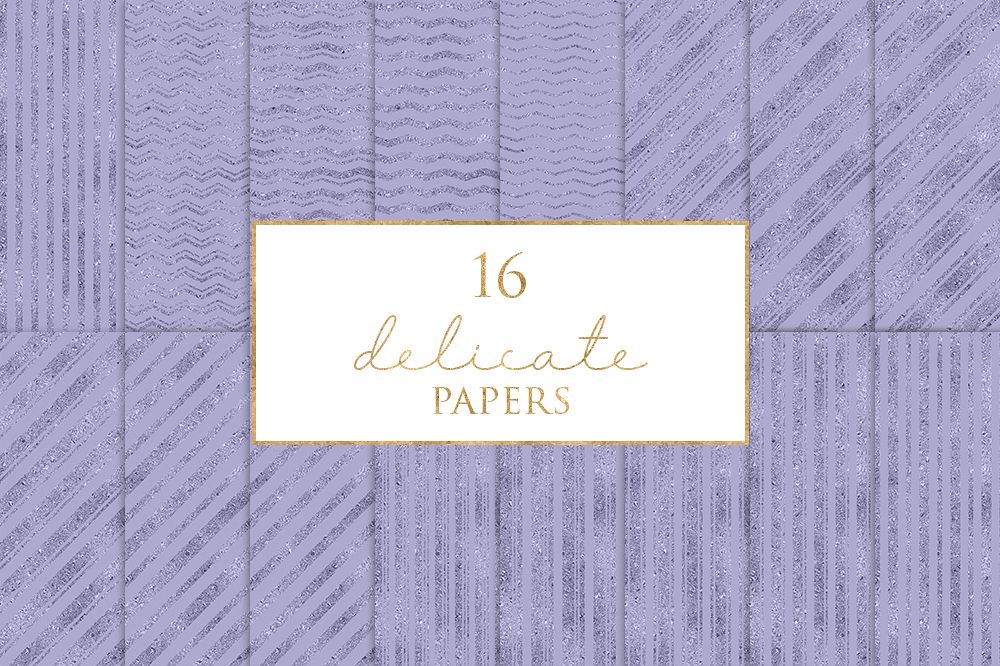 16 Delicate Digital Paper Pack example image 1