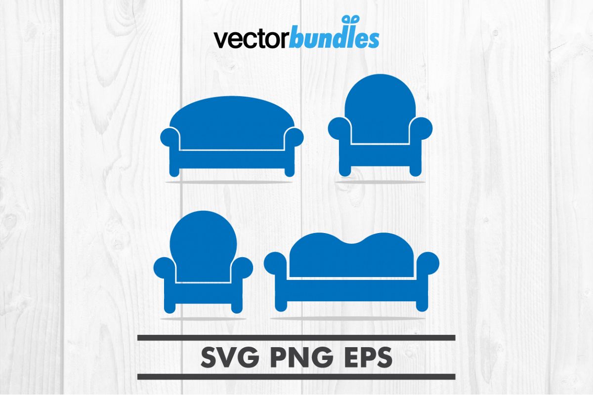 Sofa clip art svg example image 1