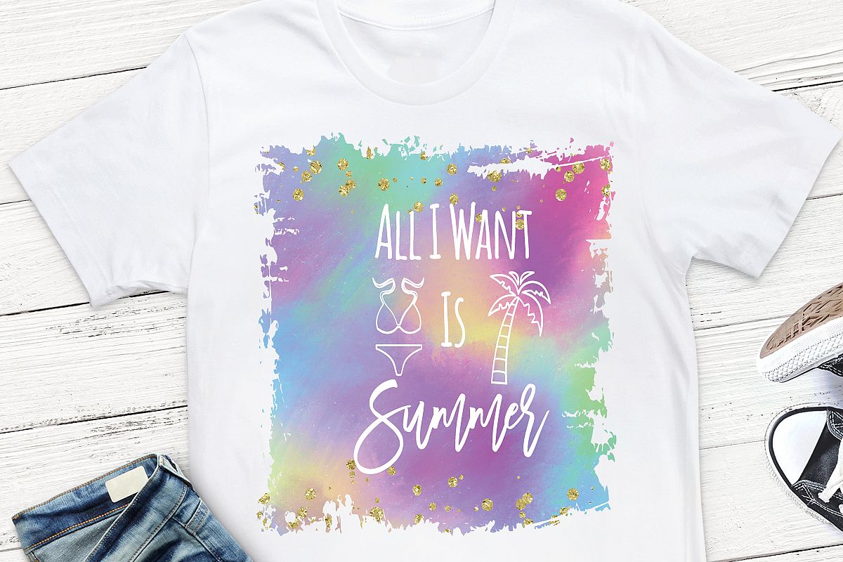 All I Want Is Summer Sublimation Design, example image 1