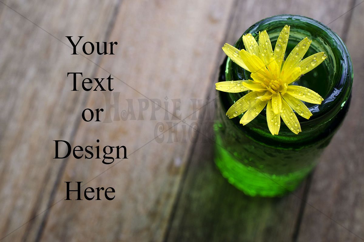 Small Dandelion in a Green Glass Jar example image 1