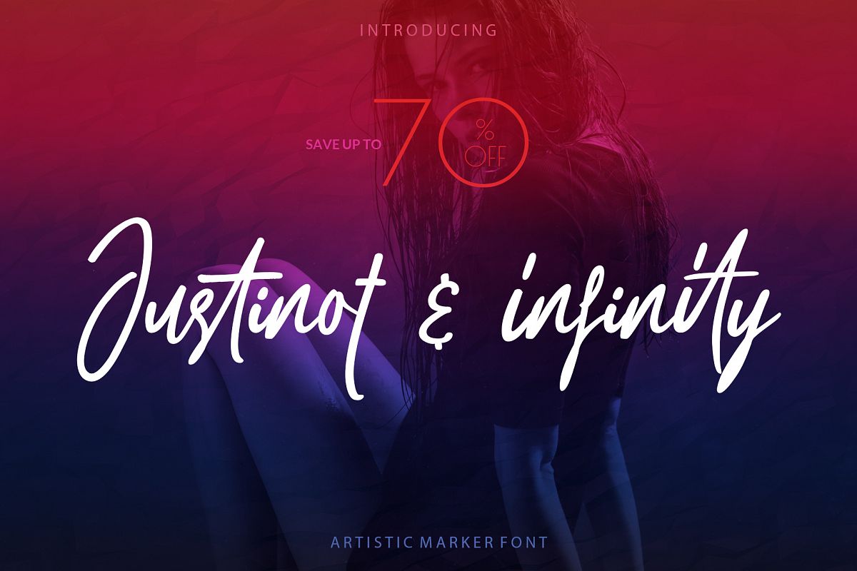 Justinot Infinity Marker Font example image 1
