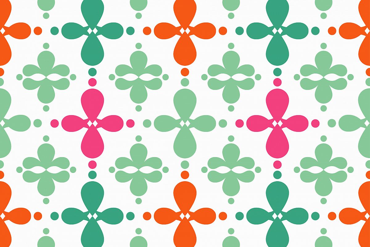 Seamless vector geometric Victorian pattern. Vector illustration. example image 1