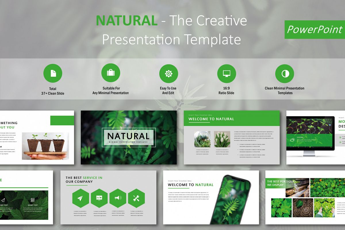 Natural PowerPoint Templates example image 1
