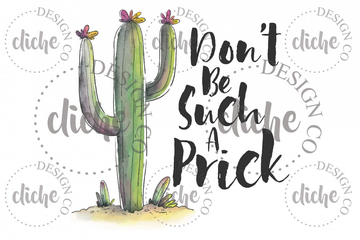 Funny Cactus Sublimation Design example image 1