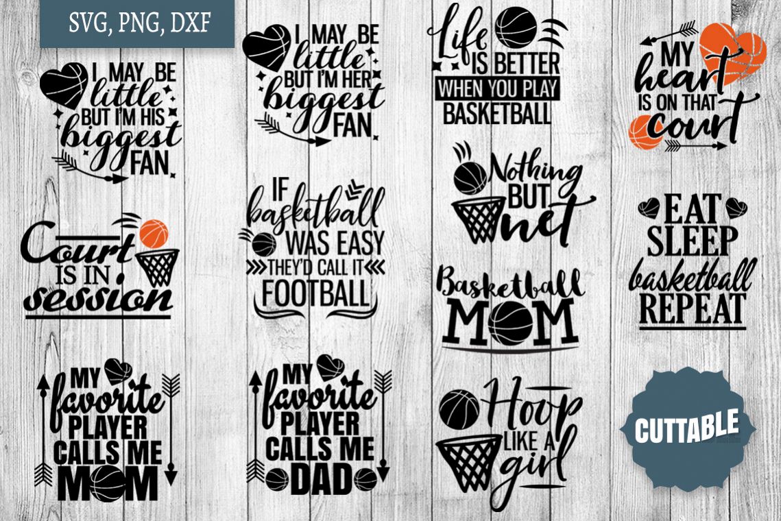 Basketball SVG bundle, Basketball player quote cut files example image 1