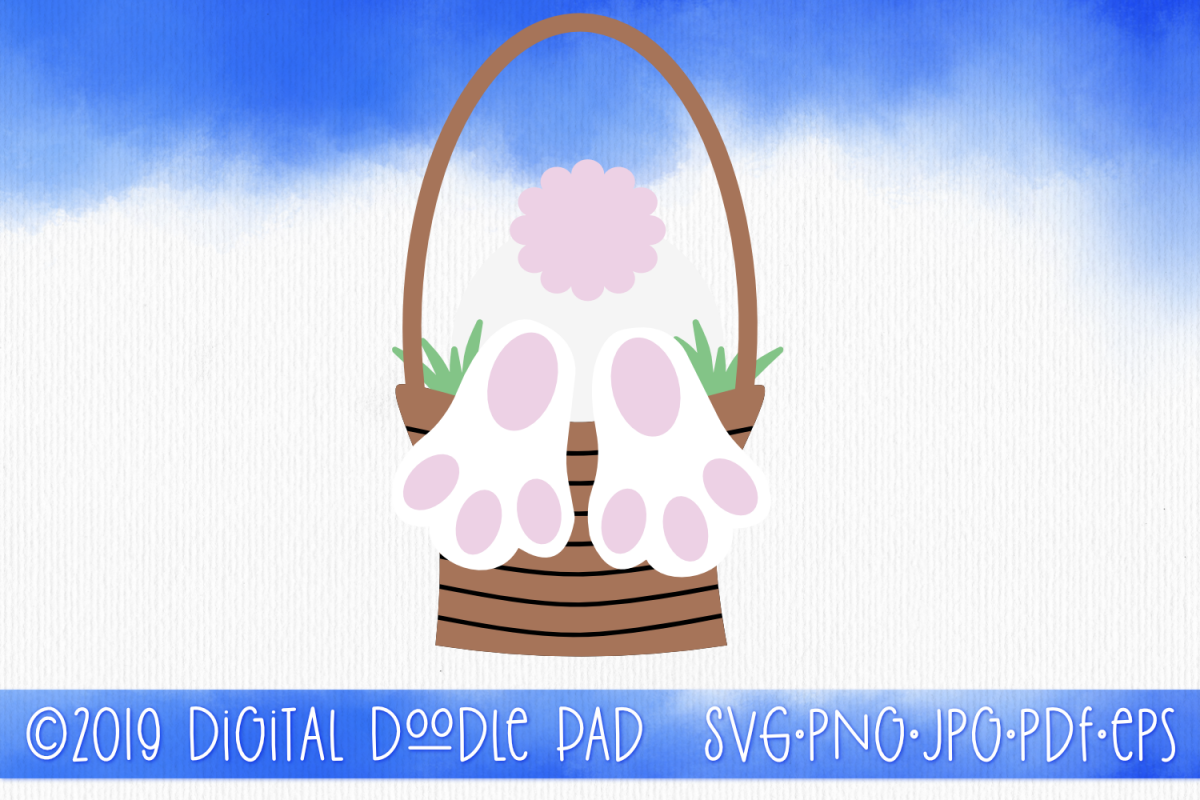 Easter Bunny Butt SVG example image 1