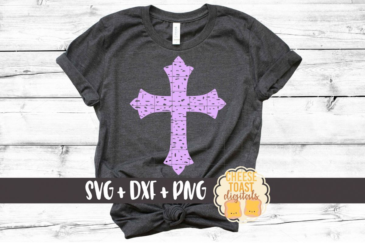 Distressed Easter Cross - Easter SVG File example image 1