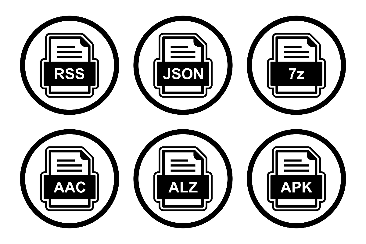 Set Of File Formats Icons example image 1
