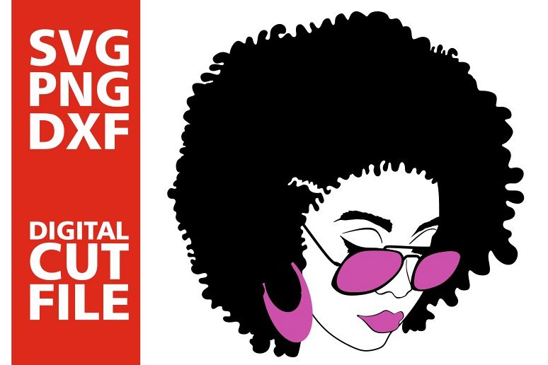 Woman With Glasses Svg Black Woman Svg Natural Hair Svg