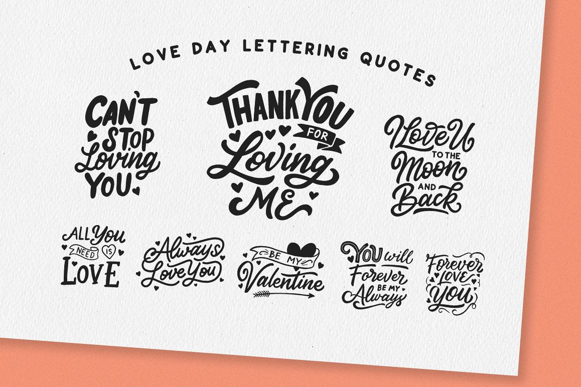 Love Day Lettering Quotes example image 1