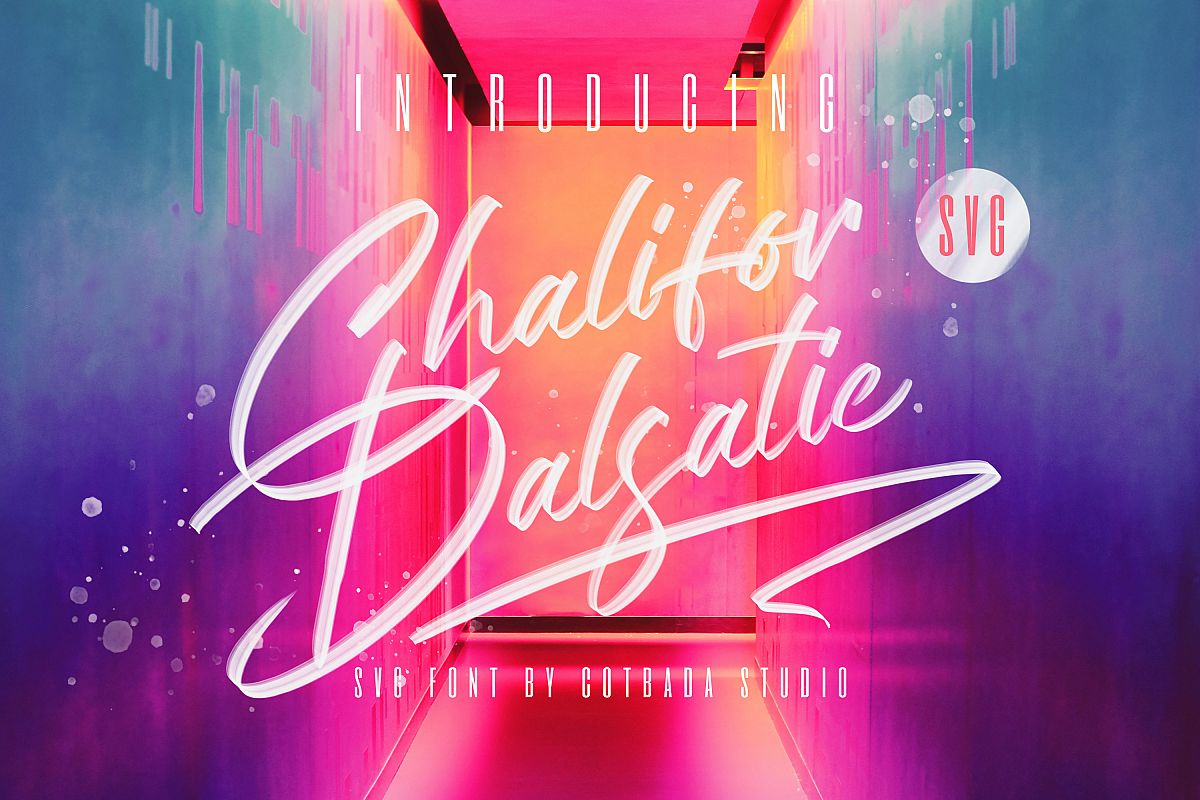 Chalifor Dalsatic SVG FONT example image 1