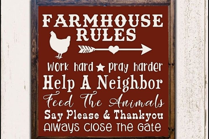 Download Farmhouse Rules Svg 3D SVG Files Ideas | SVG, Paper Crafts, SVG File