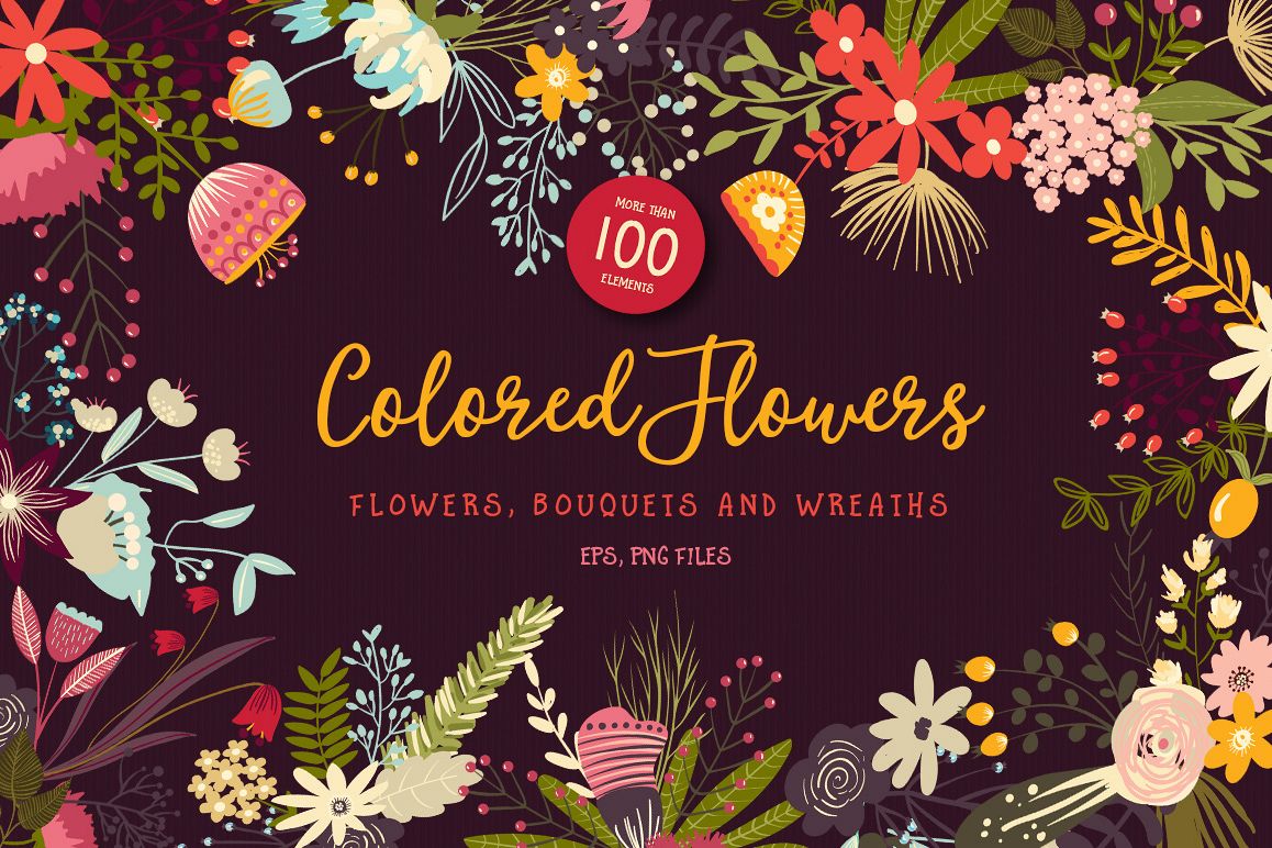 Colored Flowers example image 1