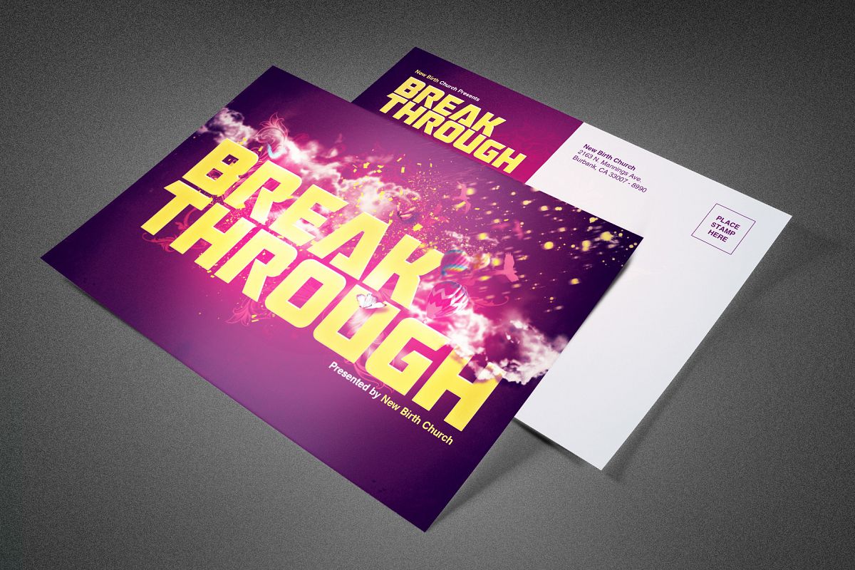 Break Through Church Postcard example image 1