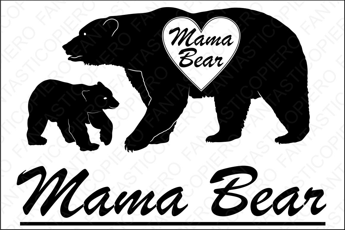 Mama Bear SVG files for Silhouette and Cricut. (62321) | Cut Files