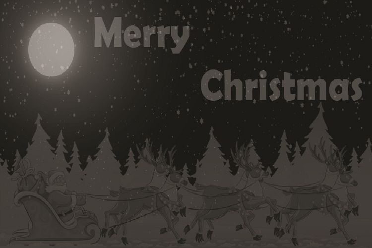 Gray Merry Christmas example image 1