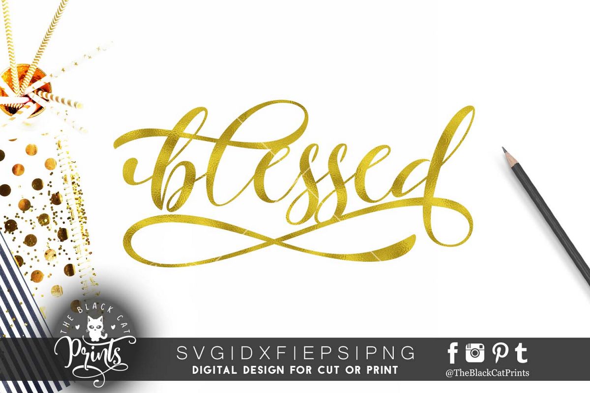 Blessed SVG PNG EPS DXF example image 1