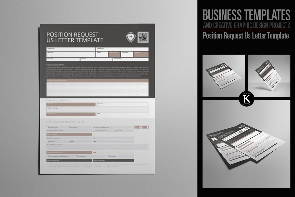 Position Request Us Letter Template example image 1