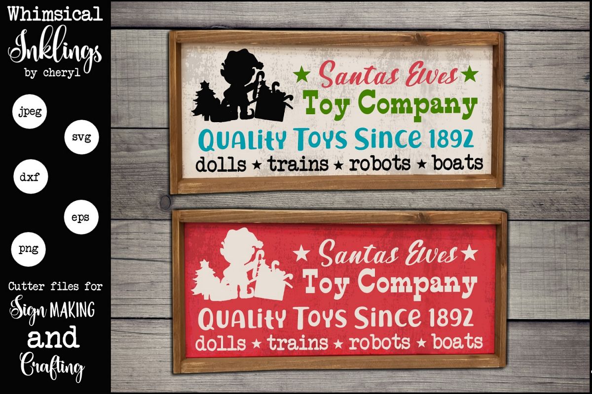 Santas Elves Toy Company SVG example image 1