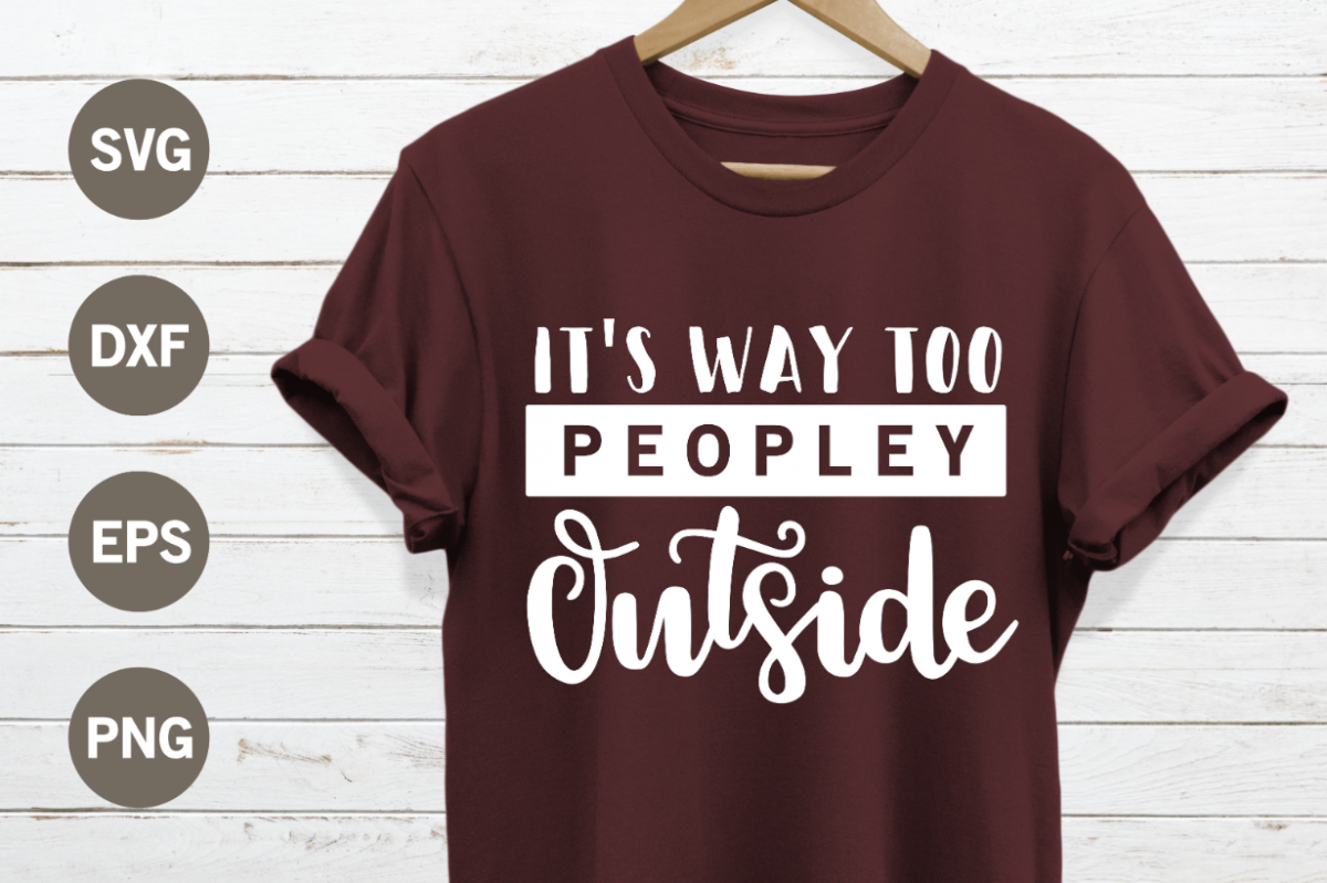 Its way too peopley outside SVG example image 1