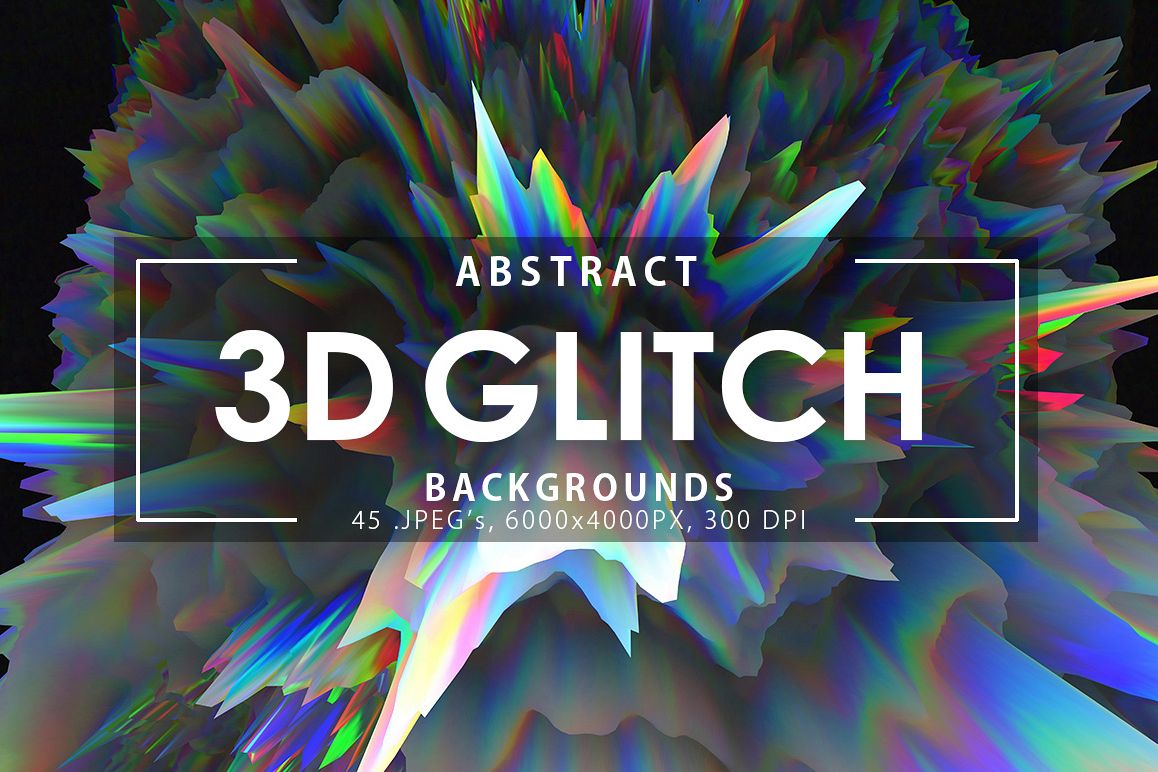 3D Glitch Backgrounds example image 1