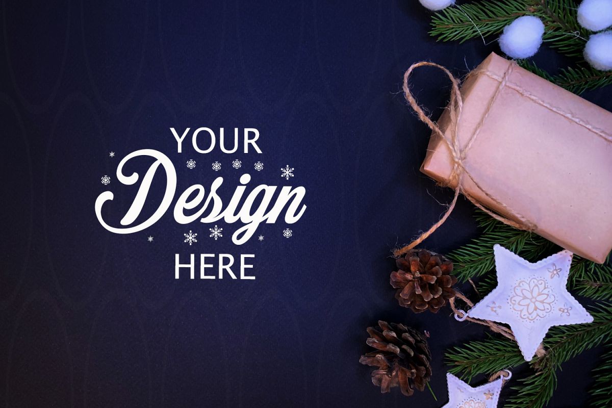 Gift Box Mockup Christmas mock up Personalized example image 1