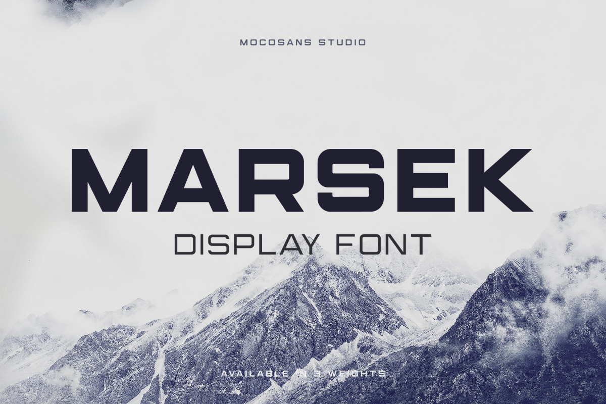 (NEW) Marsek - A Solid Display Font example image 1