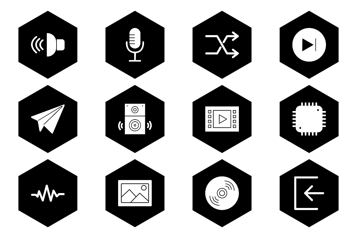 Set Of Multimedia Icons example image 1