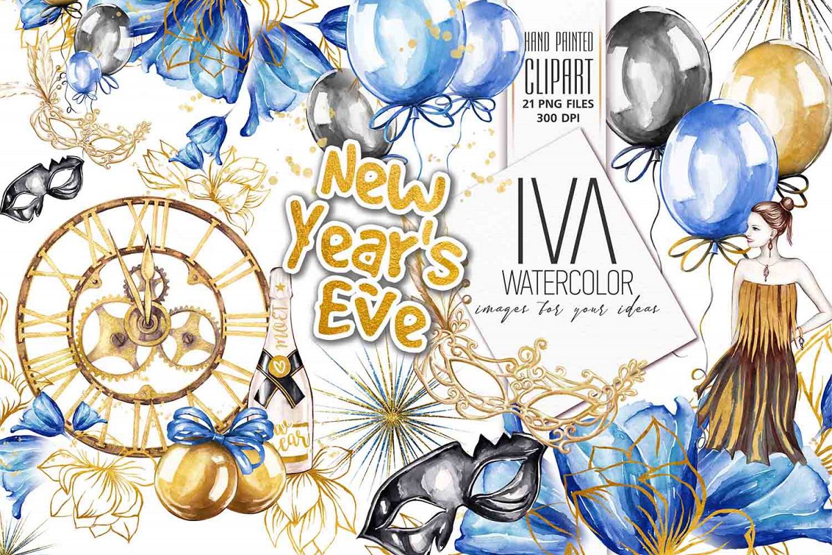 New Year's Eve Clipart example image 1